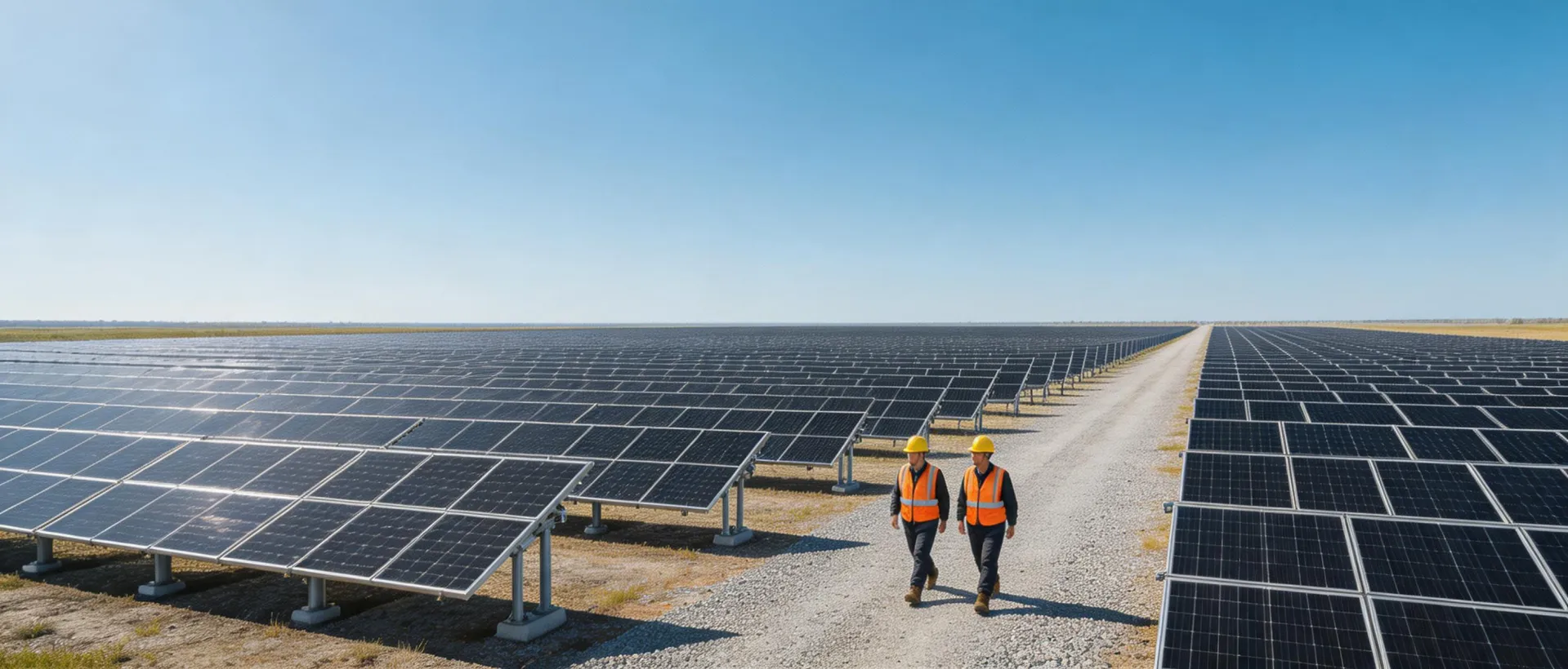 Utility solar farm with Longi modules