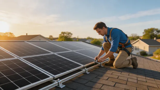 Residential rooftop PV installation